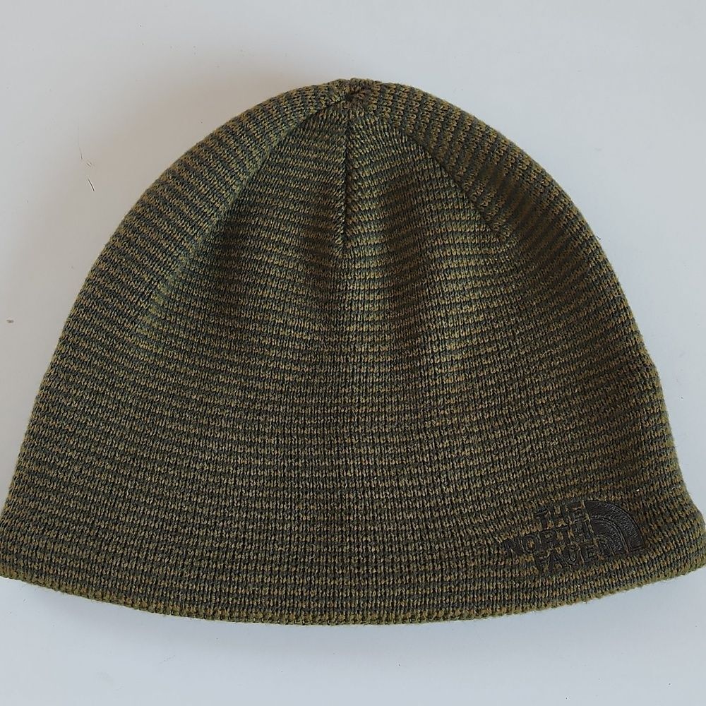 The North Face Jim Beanie Olive Green Mustard Yellow